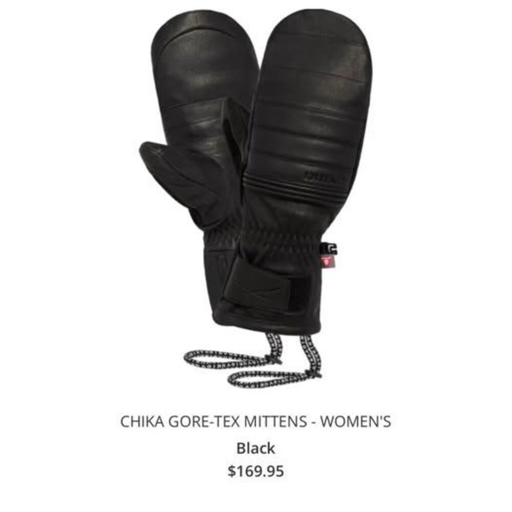 Oyuki Ski Mittens Black Women’s Large Warm NWT